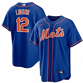 Mets 12 Francisco Lindor Royal Nike Cool Base Jersey Dzhi,baseball caps,new era cap wholesale,wholesale hats